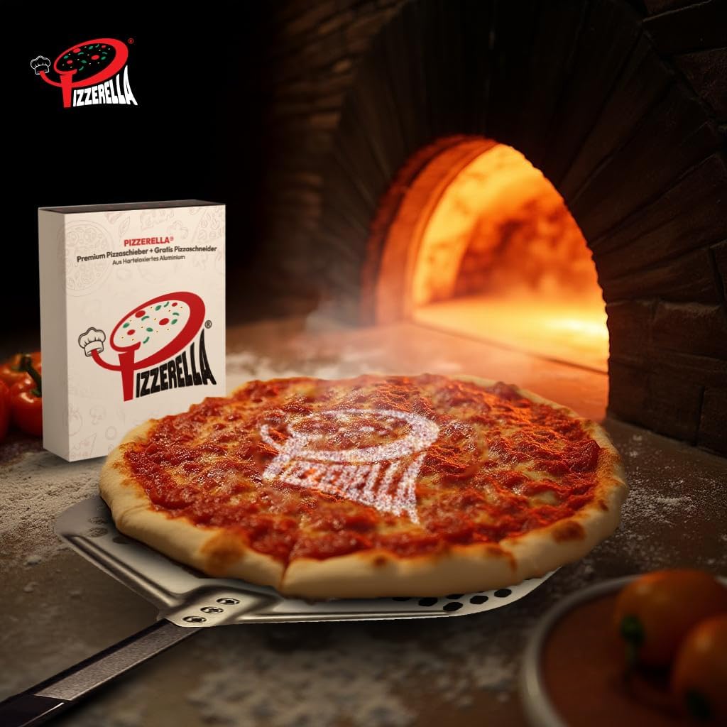 PIZZERELLA® Premium Pizza Peel with Free Pizza Cutter