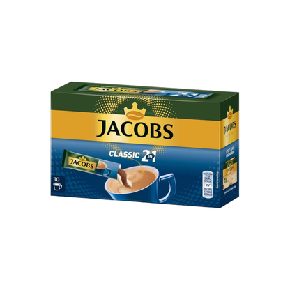 Jacobs 2 in 1- Instant Coffee with Cream (10 x 16 g)-Pack of 2