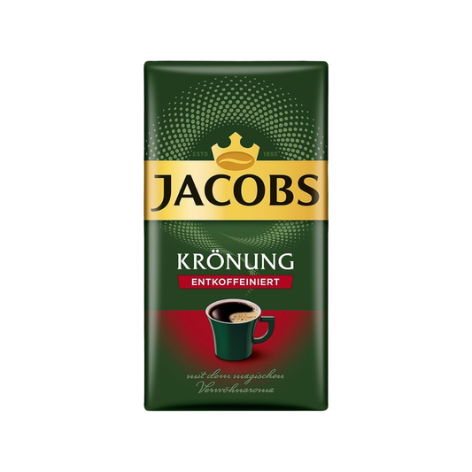 Jacobs Kronung Entkoffeiniert Decaf Ground Coffee 500 Gram