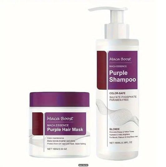 Purple Hair Mask and Purple Shampoo Set