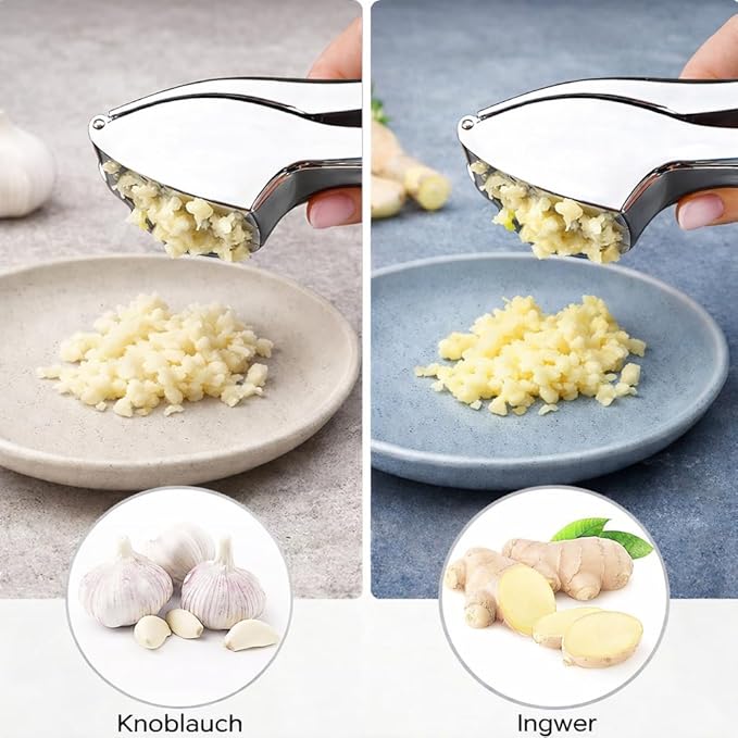 Premium garlic press made of zinc alloy