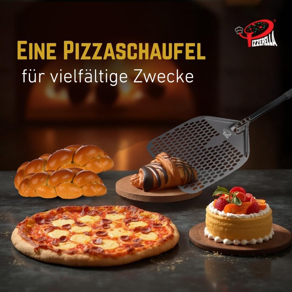 PIZZERELLA® Premium Pizza Peel with Free Pizza Cutter