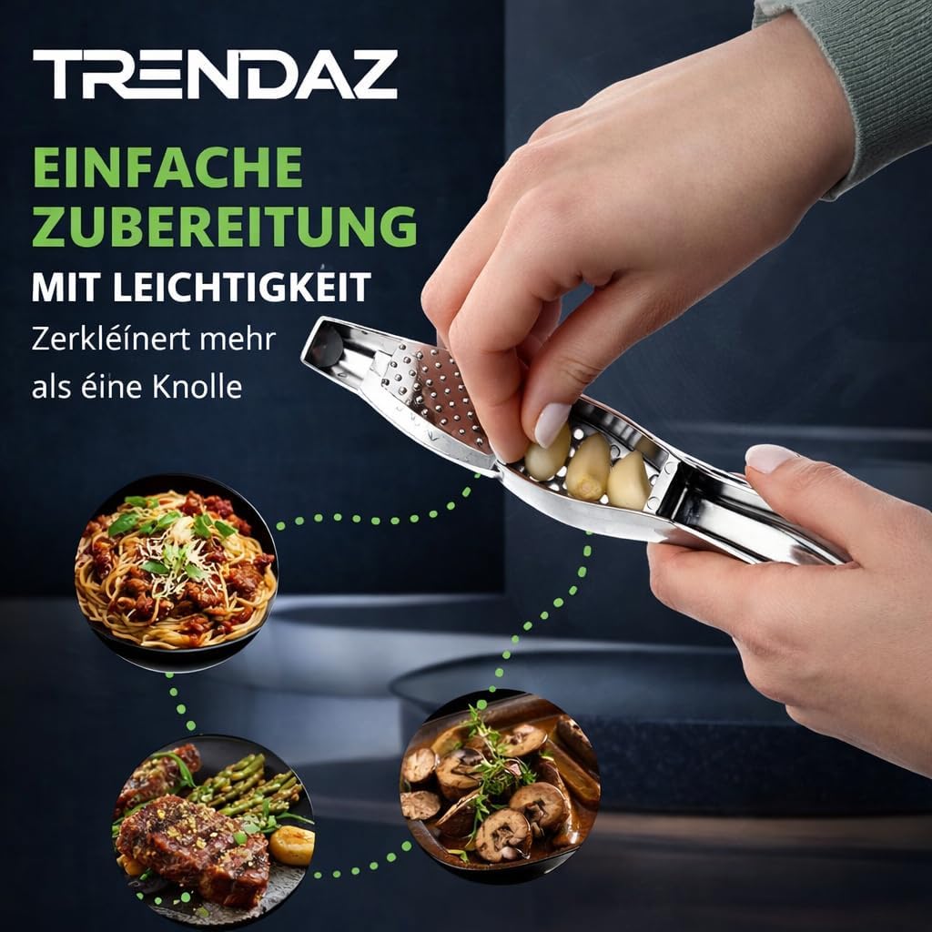 Premium garlic press made of zinc alloy