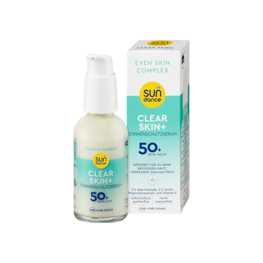 Sunscreen serum for face, clear skin+ SPF 50+, 50 ml